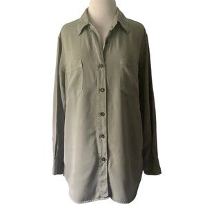 Pulp Light Olive Brushed Rayon Long Sleeve Shirt